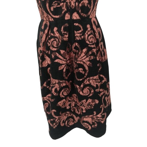 Yoana Baraschi Lace Applique Sleeveless Notch Neck Cocktail Dress Size 4 Party - Picture 12 of 14